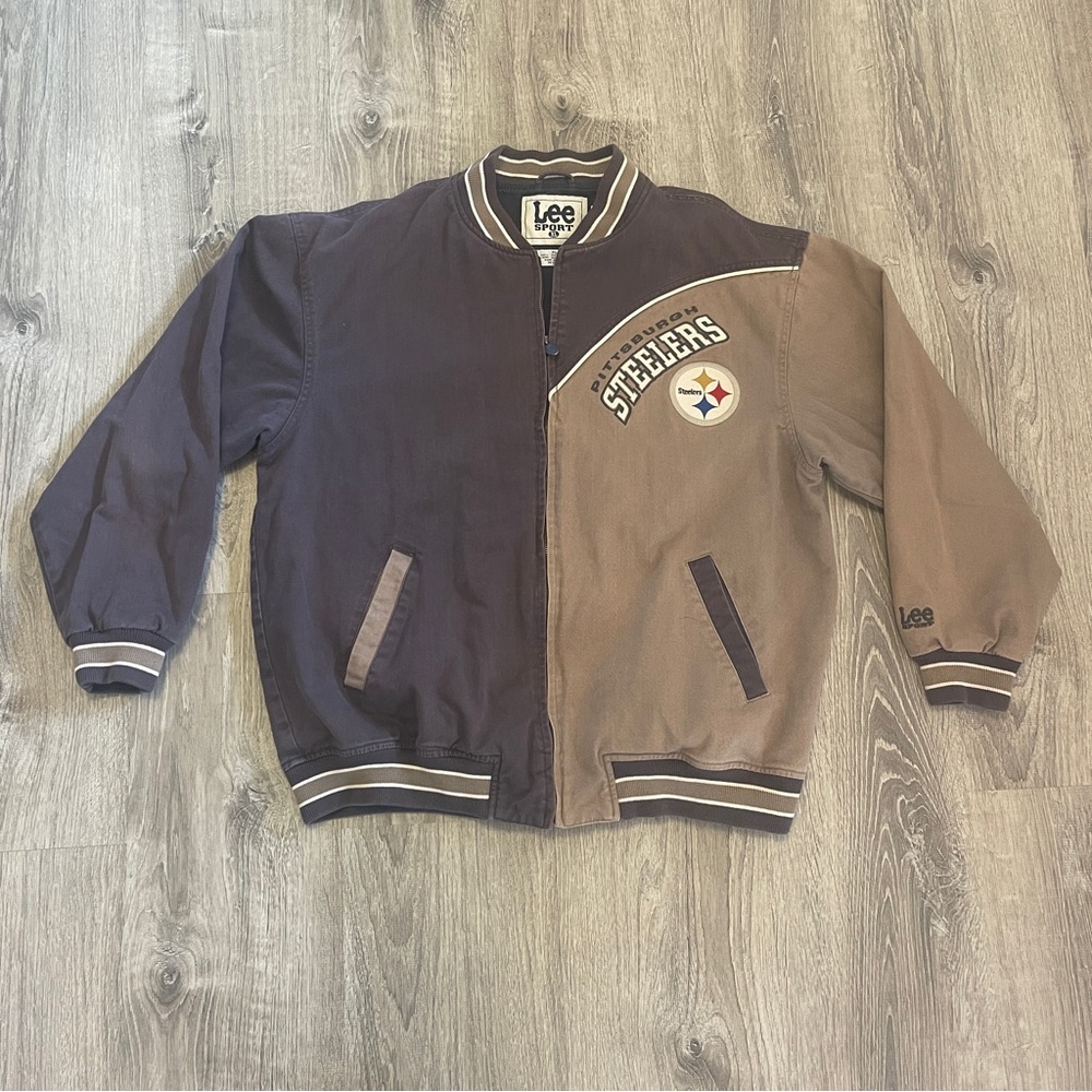 Lee Sport Pittsburgh Steelers  Vtg 90s NFL Colorblock Harrington Jacket Men’s XL